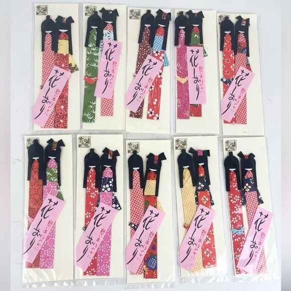 20 Vintage Japanese Style Origami Paper Geisha Doll Bookmarks New - Picture 10 of 10